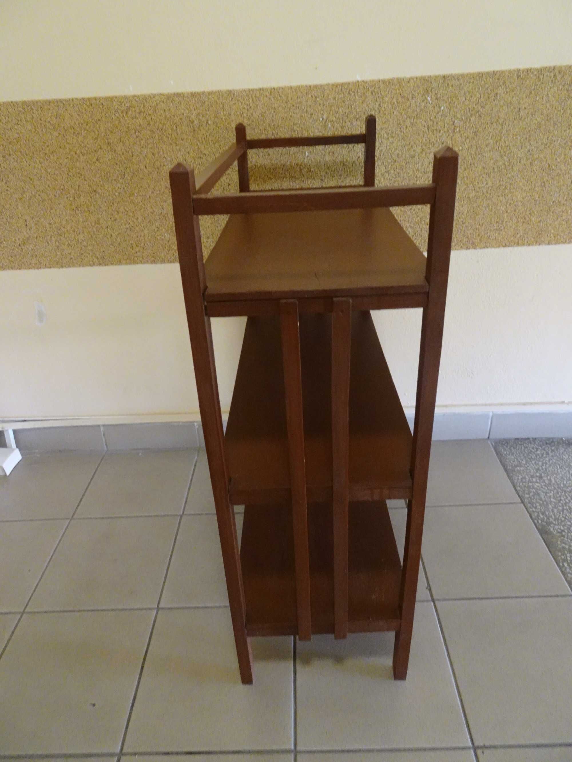 Etażerka drewniana lata 60 vintage PRL półka regał 3 półki 93,5x76x32