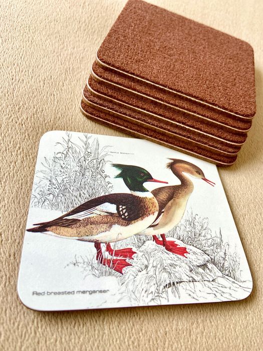 Conjunto de 6 bases inglesas para copos