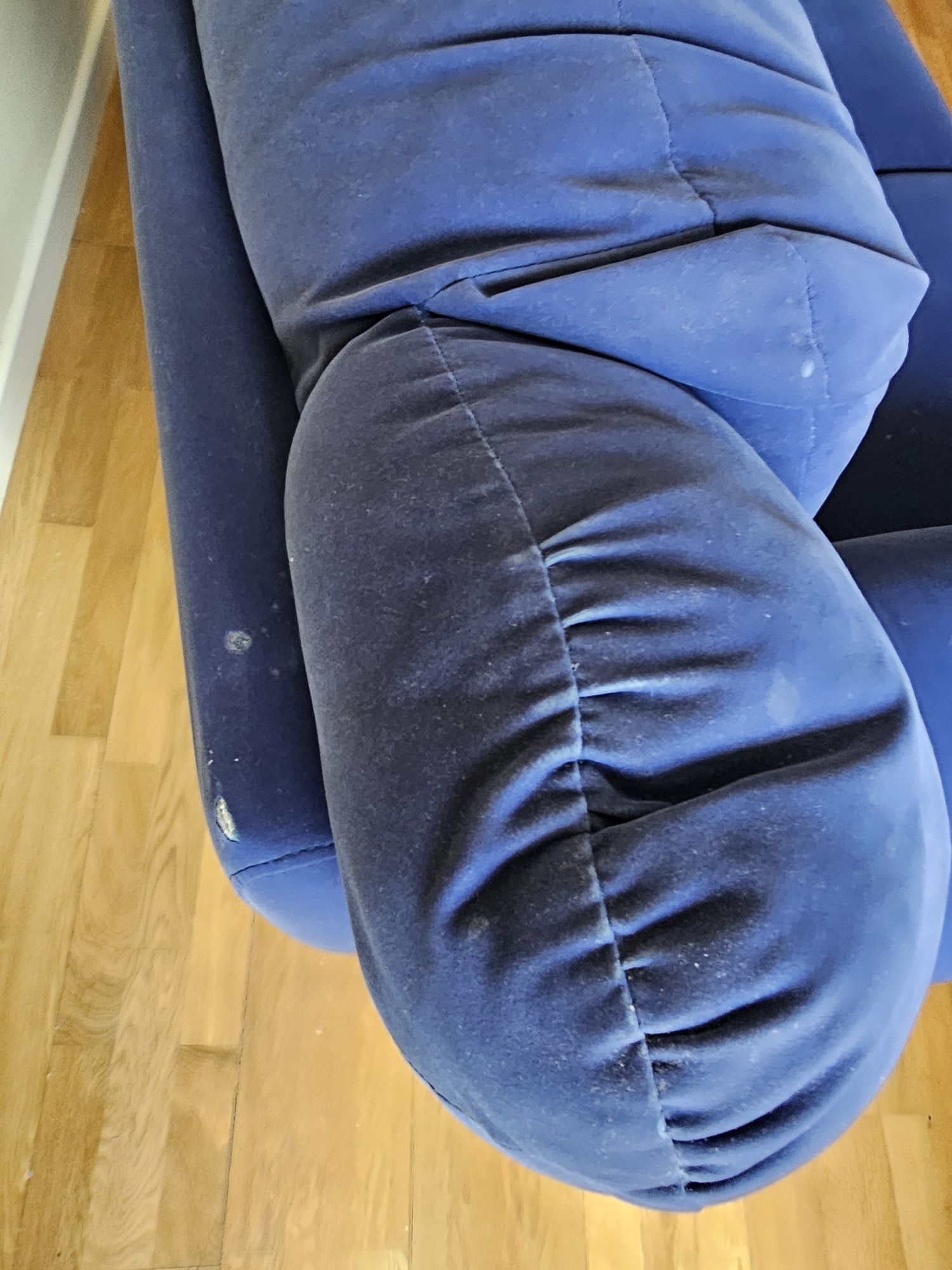 Sofa/Cama Azul veludo