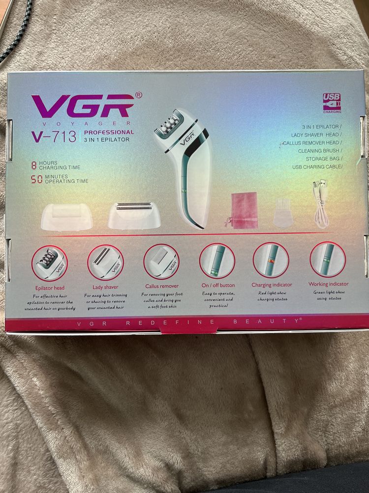 VGR Voyager V-713 Depilator 3 w 1 Epilator 3w1