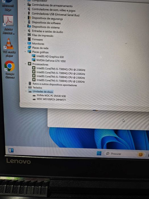 lenovo legion y520 processador i5~7300HQ, a funcionar sem anomalia