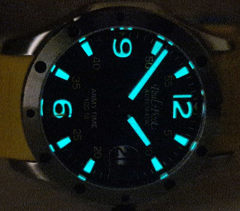 Чоловічий годинник Paul Picot Army Time Flyingstar P9153 Yellow Swiss