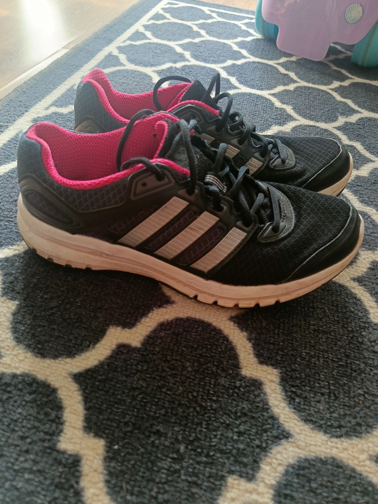 Czarno różowe super buty sportowe adidasy Adidas damskie 39 1/3