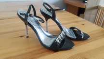 buty sandały na obcasie szpilki 38 z cyrkoniami