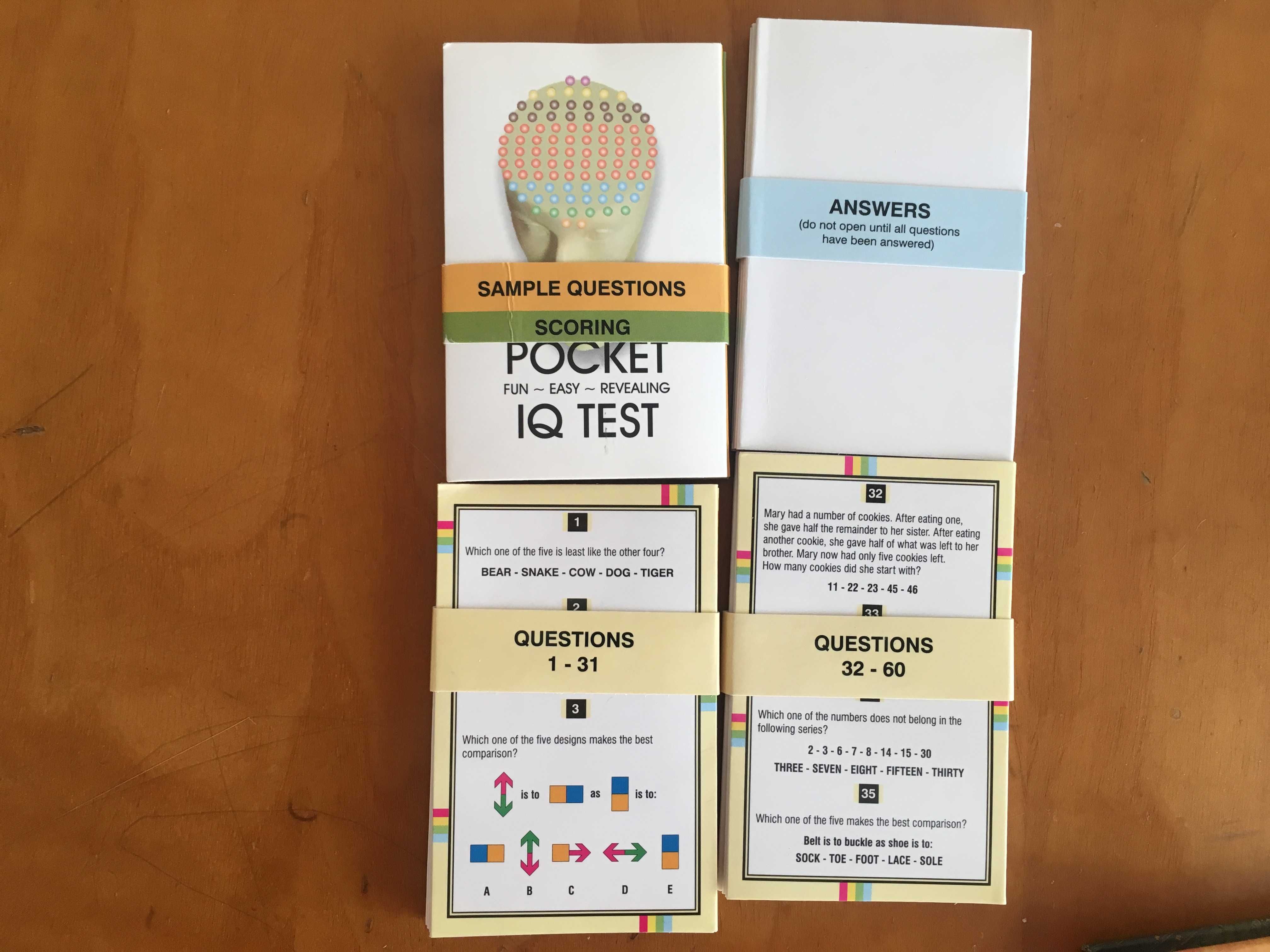 Kieszonkowy tekst na inteligencje w jez angielskim - Pocket IQ Test