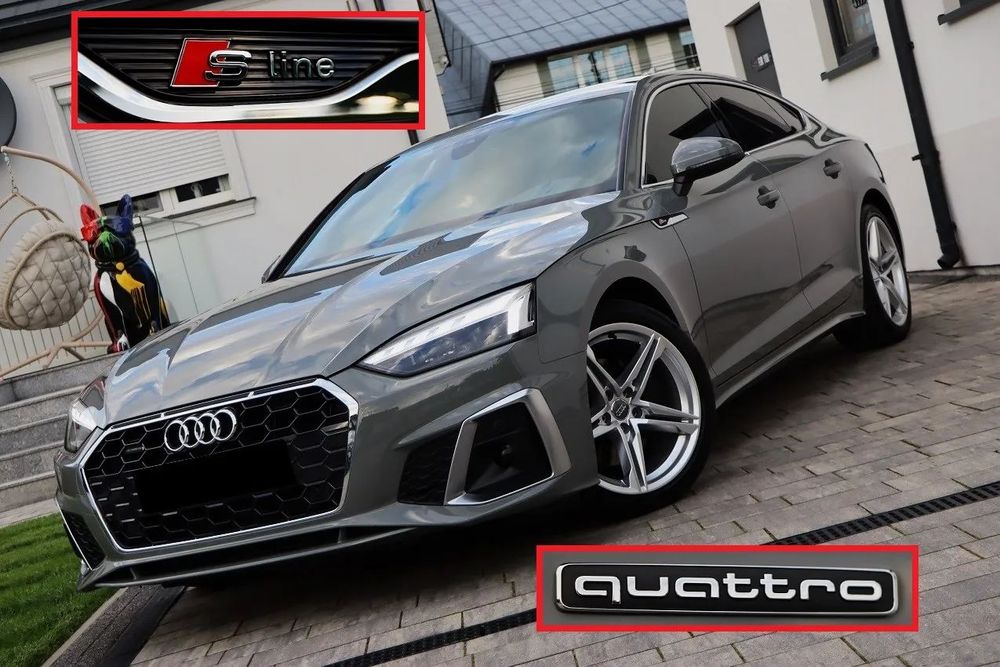Audi A5 Sportback *S-Line*Quattro*EL*Fotele*Skóra+Alcantara*BANG&OLUFSEN*Kamera*Keyless*