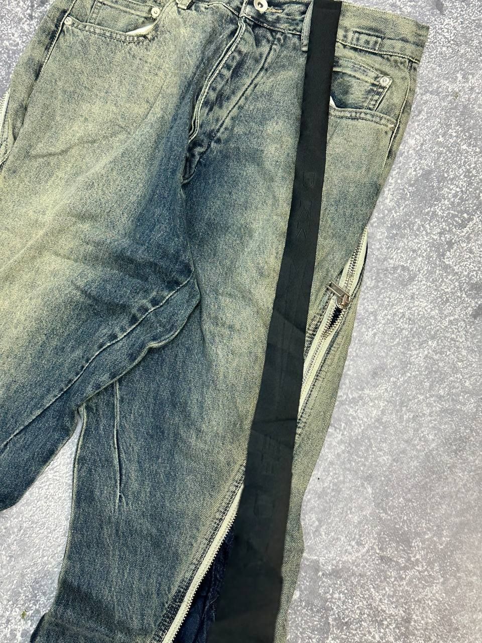 Rick Owens BANANA boot cut faded opium archive джинси сині джинсы клеш