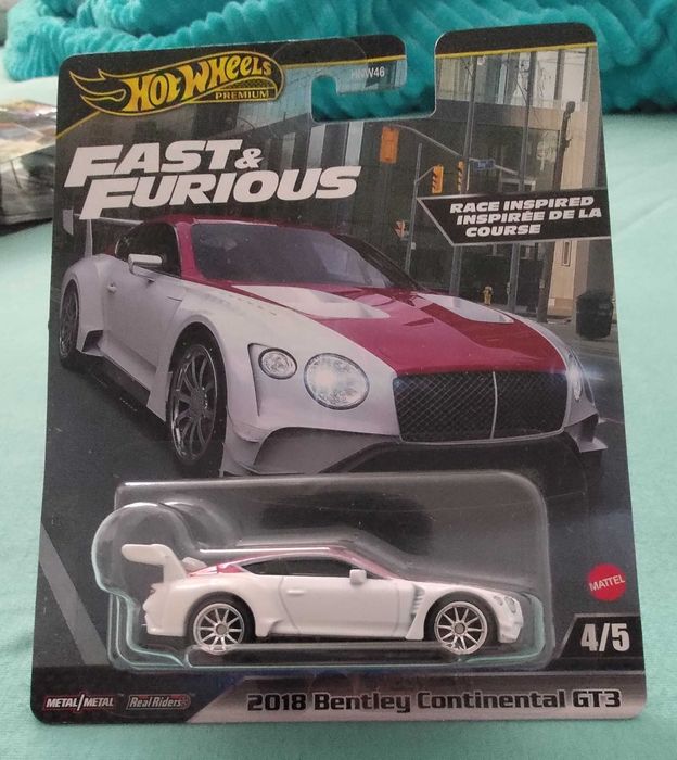 Hot Wheels Premium 2018 Bentley Continental GT3 HVR63