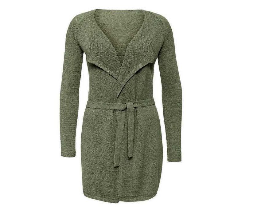 Кофта на запах хаки зеленая кофта с поясом кардиган