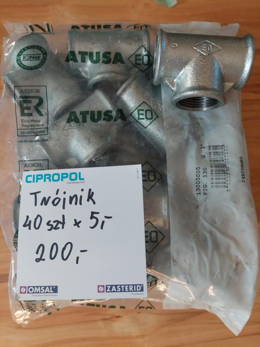 Sprzedam ksztaltki ocynk 1"