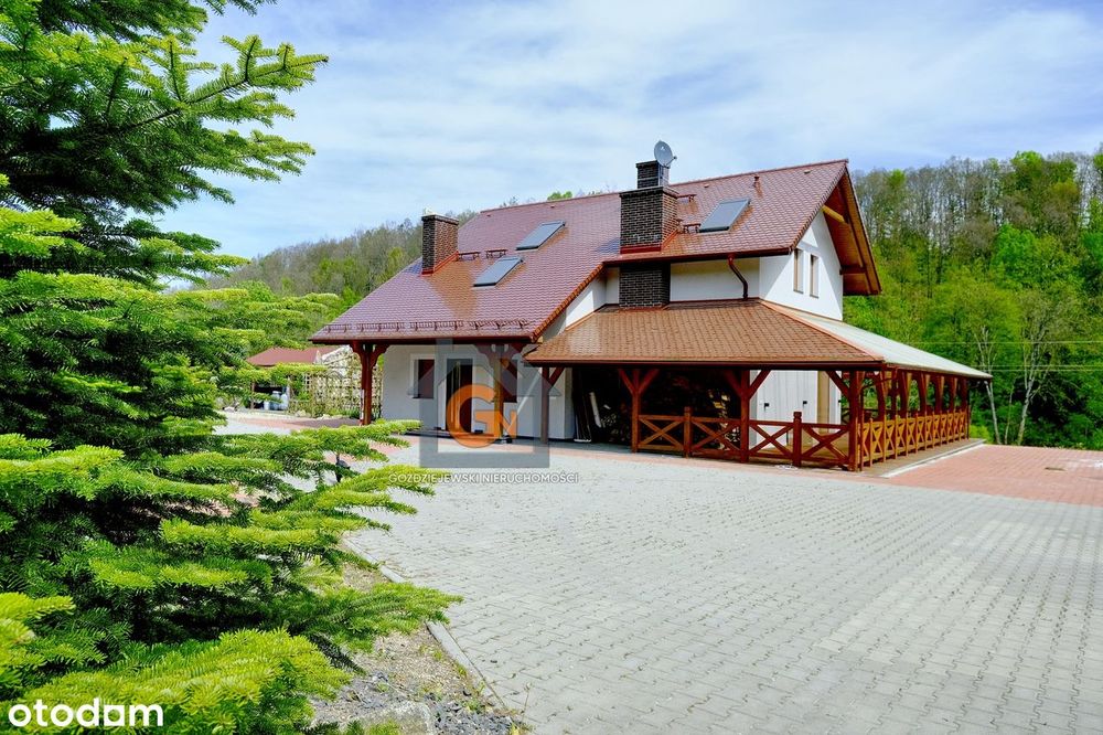 Nowy nietuzinkowy dom o pow. 150m2 ze stawem. Działka o pow. 1ha