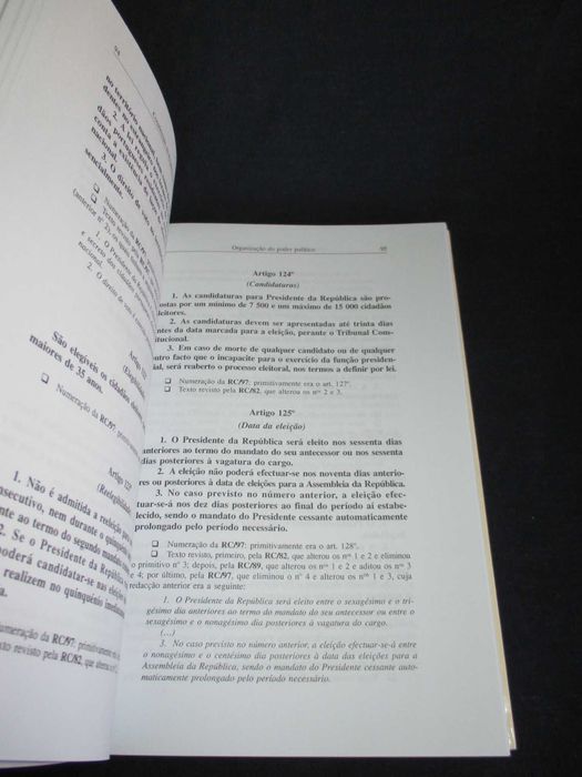 Livro Constituição da República Portuguesa Lei Tribunal Constitucional