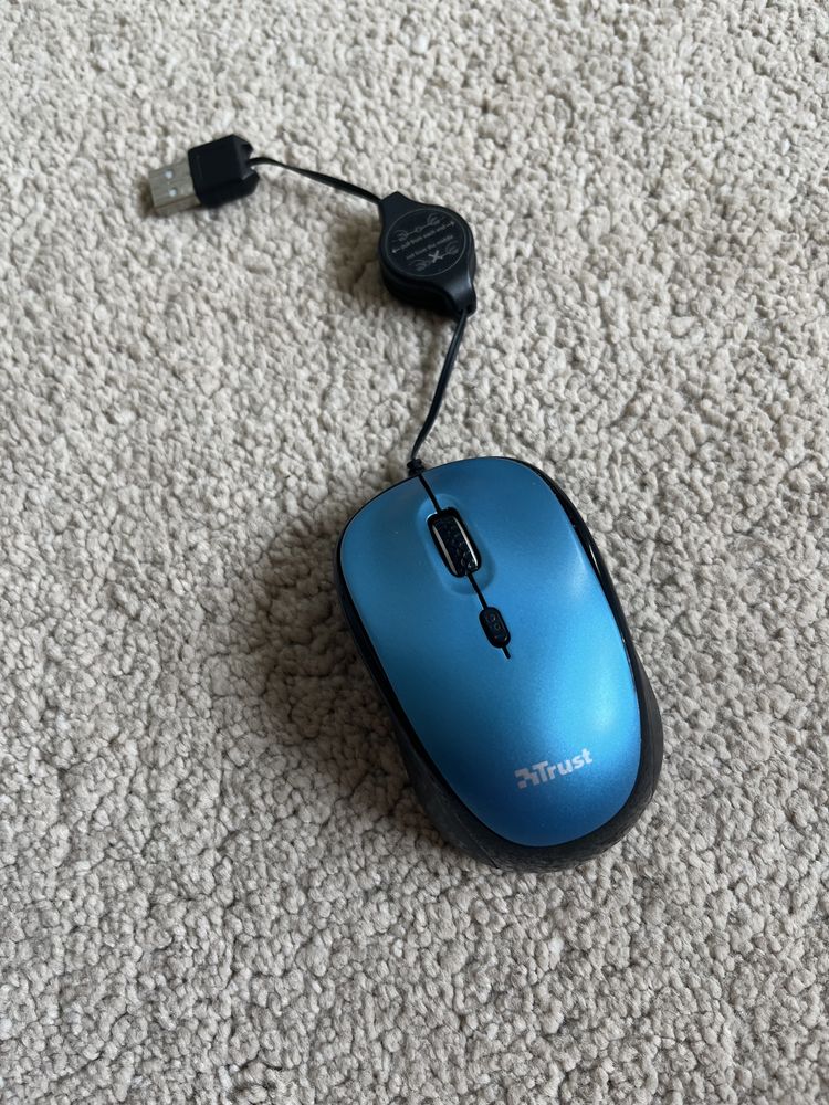 Mysz komputerowa Trust Yvi Retractable Niebieska [myszka]