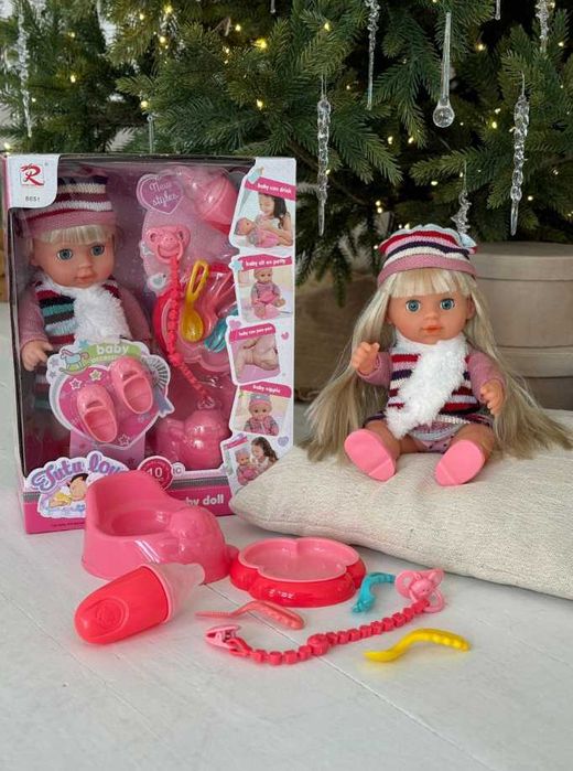 функціональний пупс лялька з набіром для годування