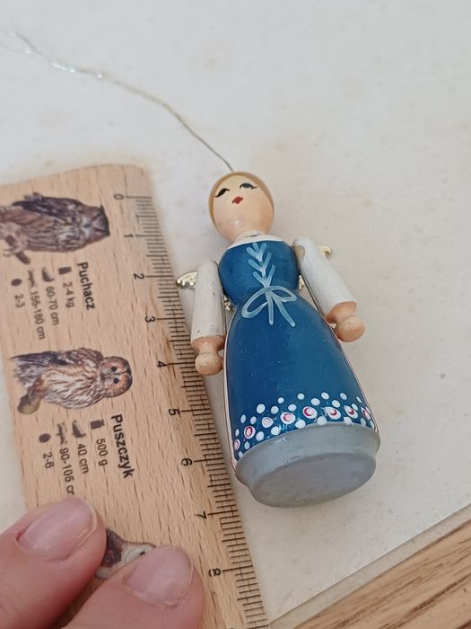Aniołek na choinkę anioł drewniany zawieszka z drewna Boże Narodzenie