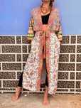 Kimono długie patchwork boho kolorowe