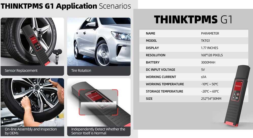 ThinkCar T-Wand 200 Diagnostico e Programação Válvulas TPMS (NOVO)
