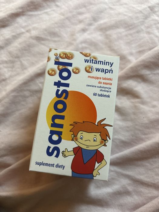Sanostol Witaminy i wapń, 60 tabletek musujących do ssania
