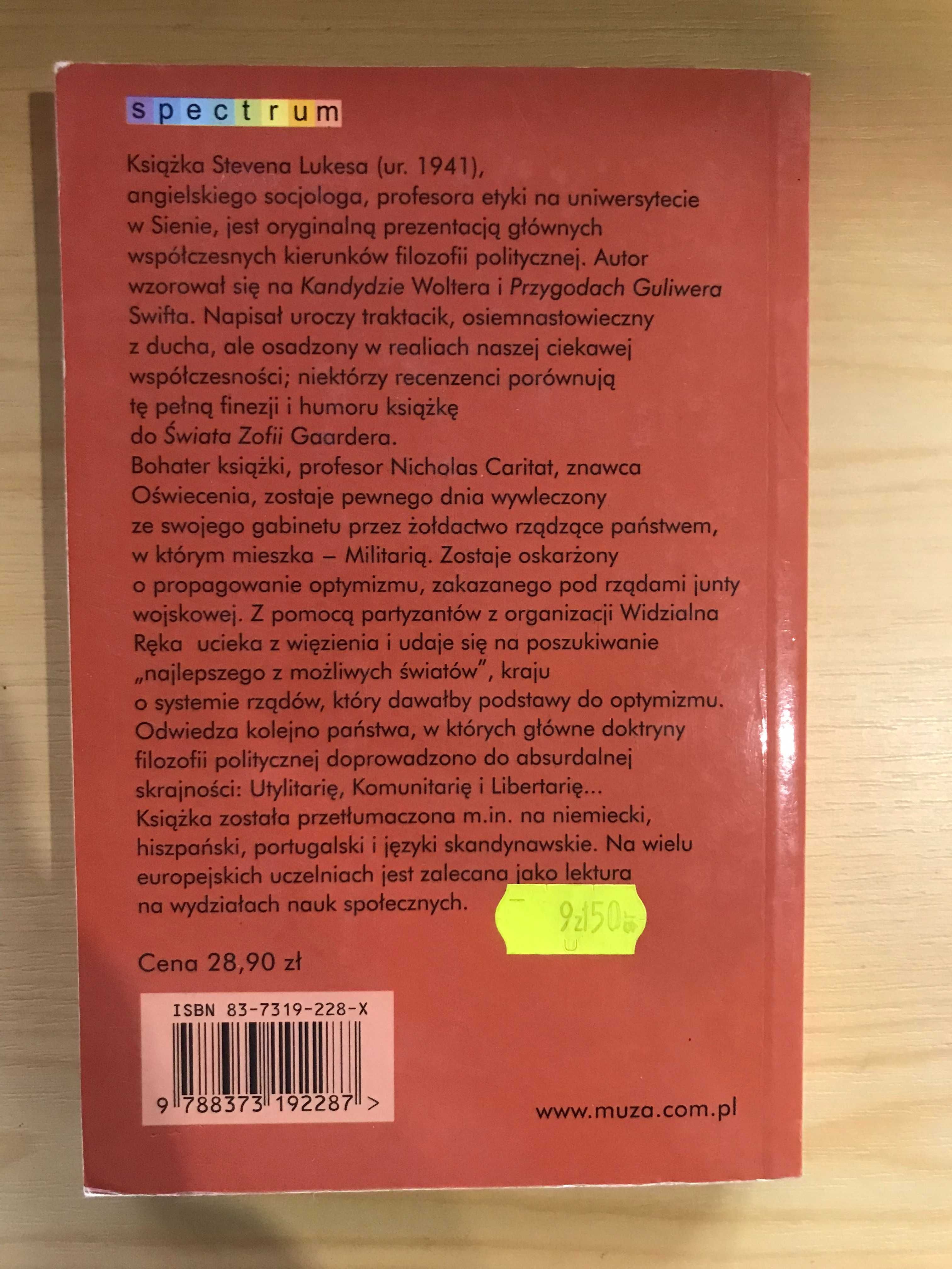 Niezwykłe oświecenie profesora Caritata: komedia idei Steven Lukes