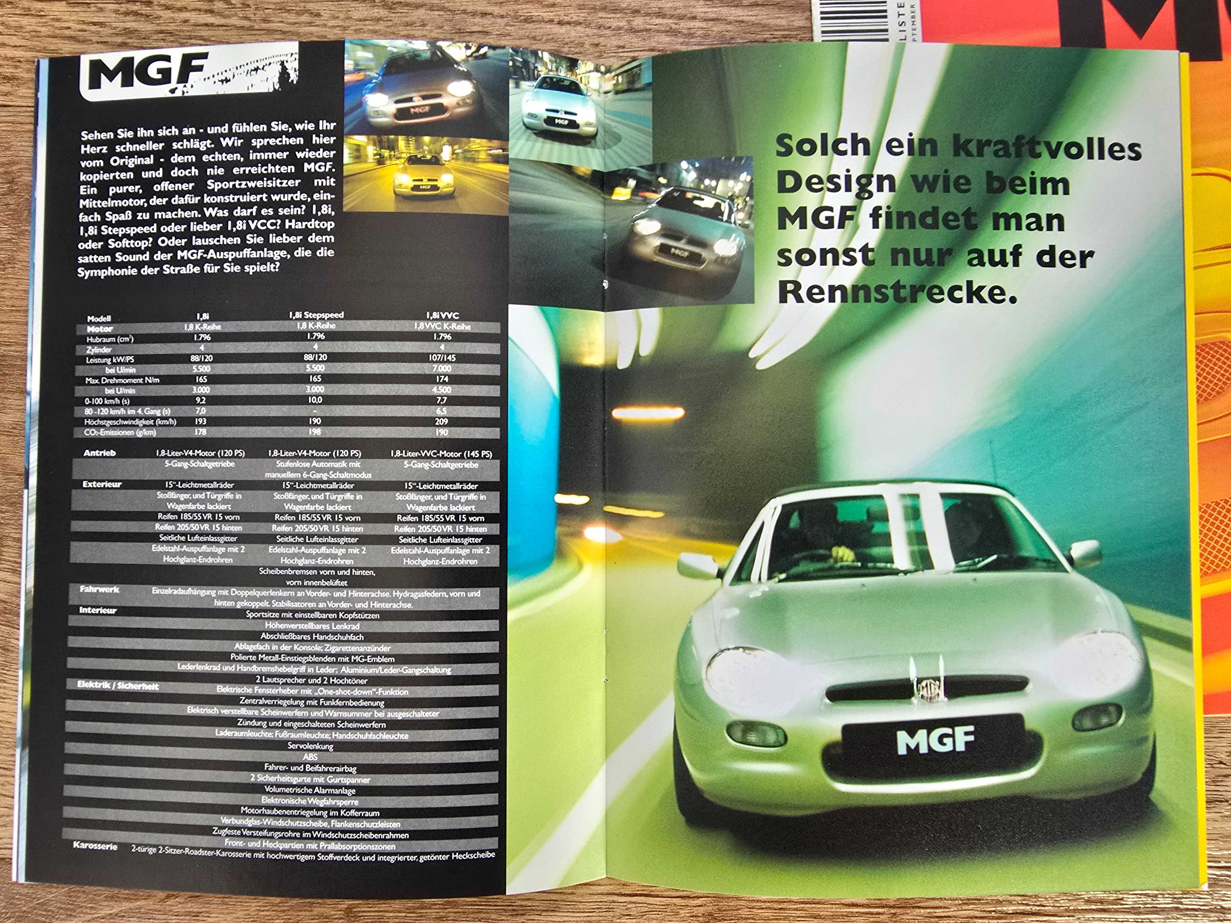 Prospekt MG  ZR, ZS, ZT/T, MGF
