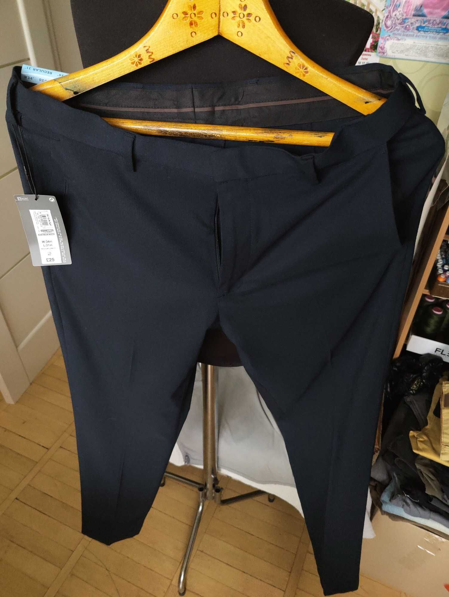Джинсы брюки Marks&Spencer trousers United Kingdom w34 stretch navy.