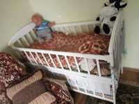 Детская кровать 125/100/65 с качением и низшей