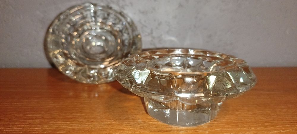 Komplet świeczników szklanych ( 5 sztuk)