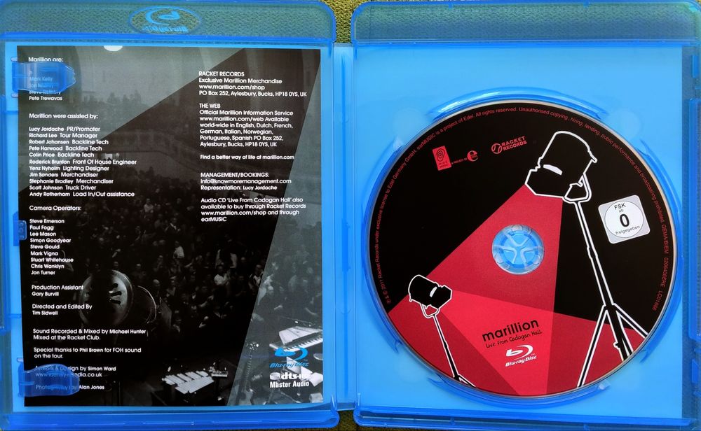 Marillion "Live From Cadogan Hall. " Blu ray