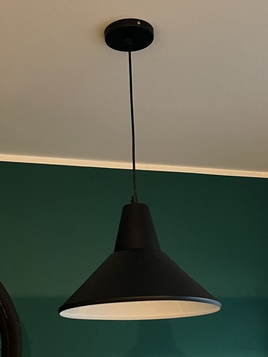 Lampa sufitowa loft czarna metalowa wisząca