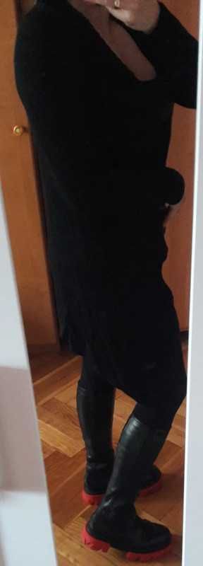 Czarny asymetryczny sweter Dunnes S/M