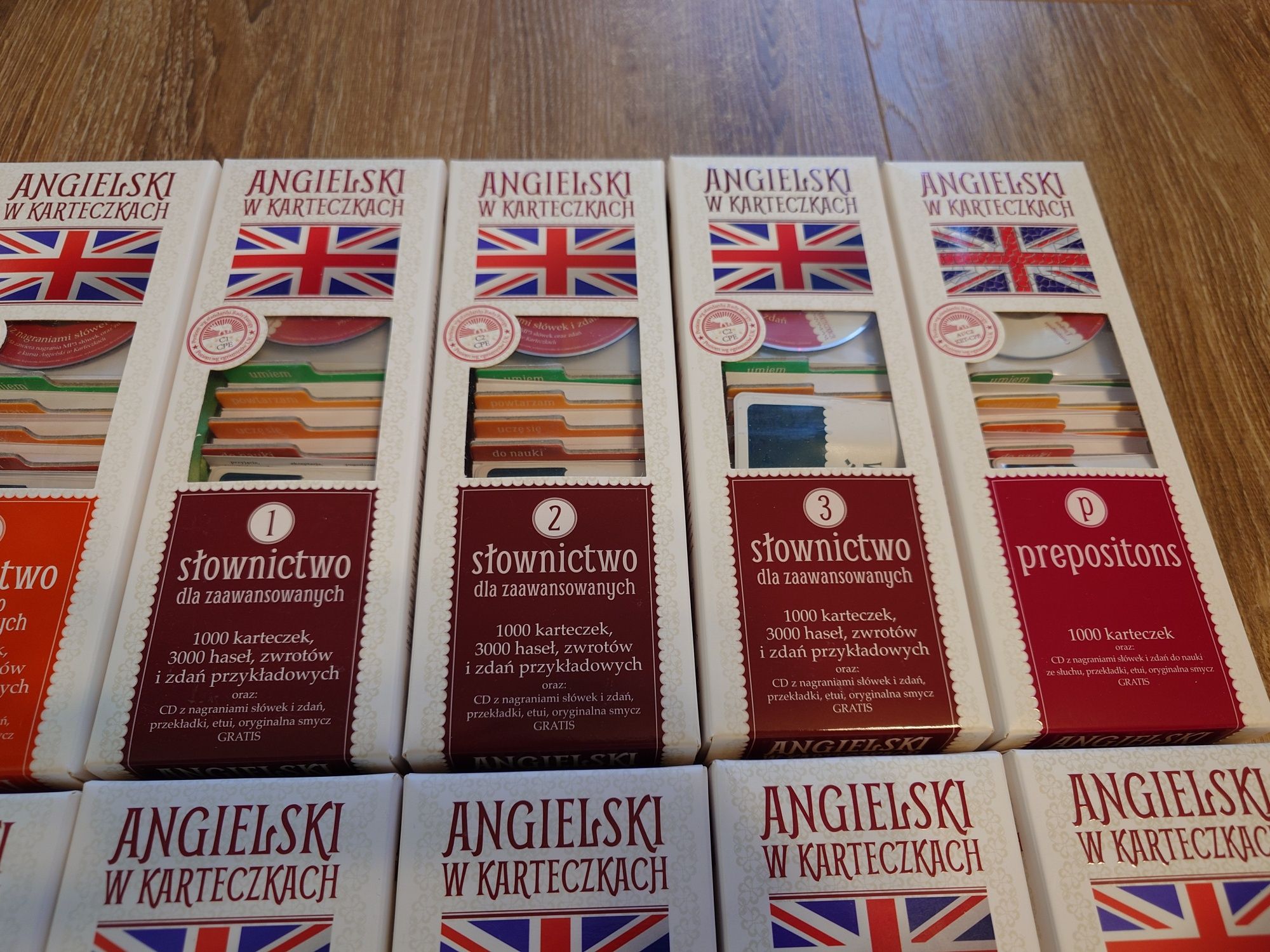 Angielski w karteczkach. Kompletne wydanie. Zaplombowane oryginalnie.