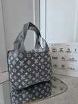 Torebka Louis Vuitton szara materiał  na ramie shoperka