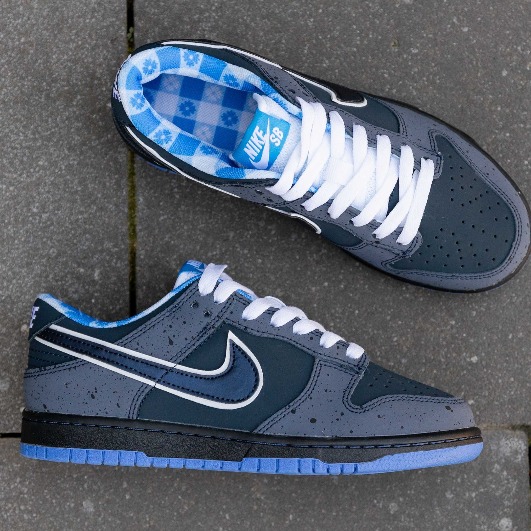 Кроссовки женские Nike SB Dunk Low Concepts Blue Lobster Найк синие