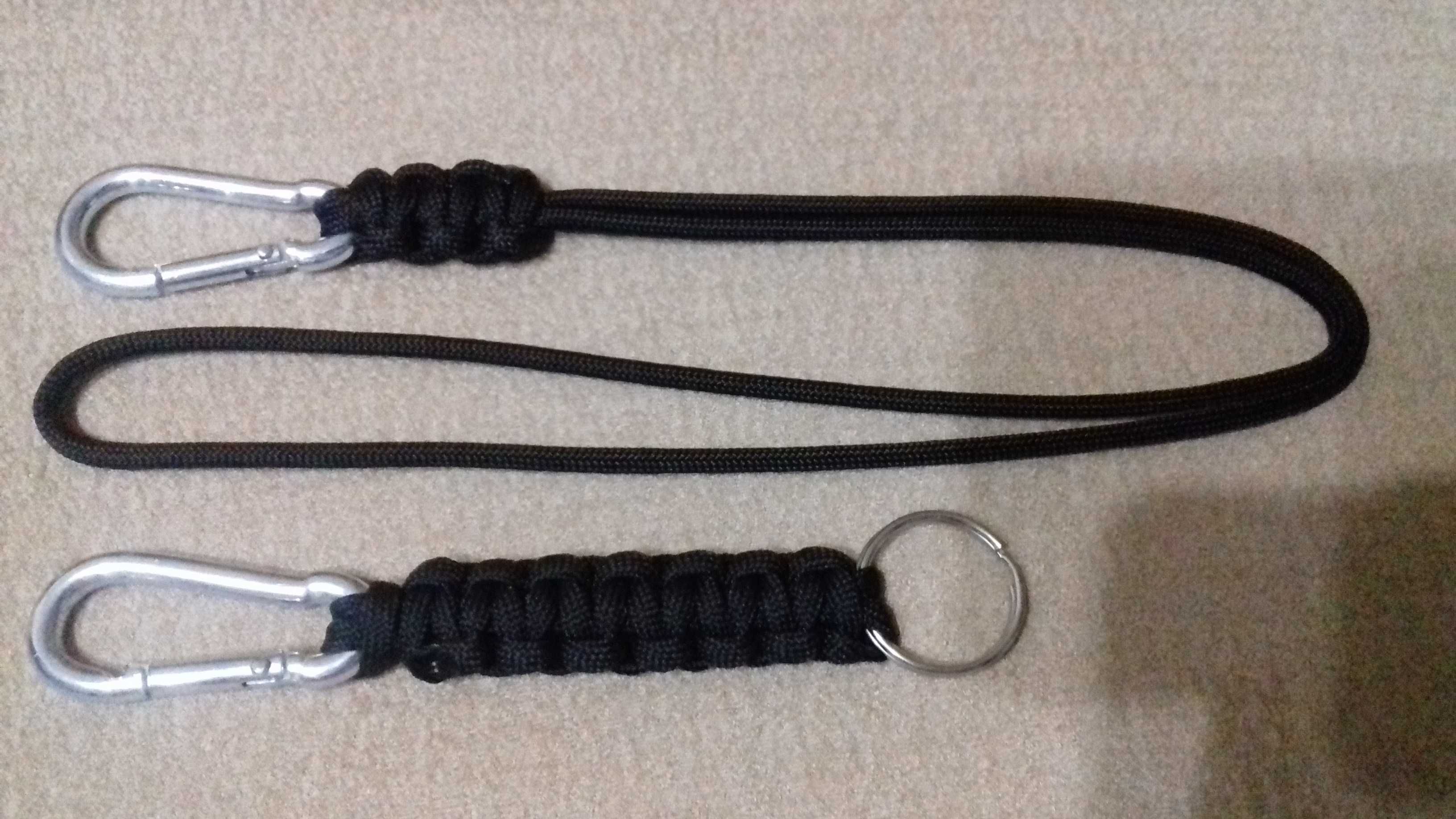 Porta chaves preto paracord