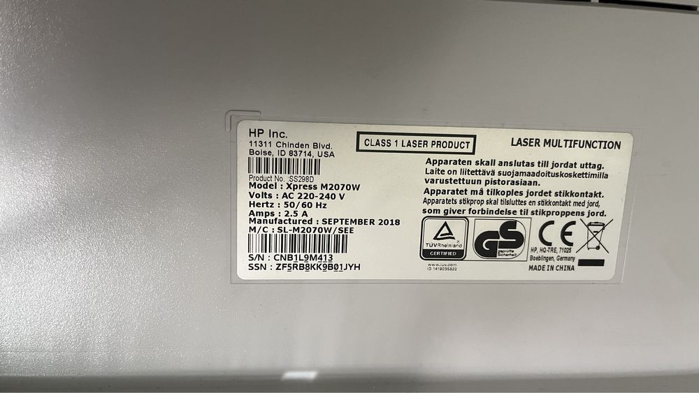 МФУ Samsung Xpress M2070W з Wi-Fi