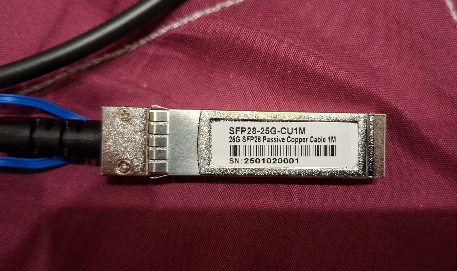 Cabo DAC Passivo directo SFP28 de 25Gbps (1 metro)