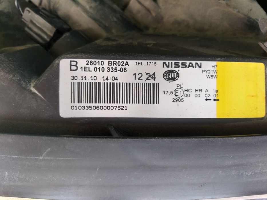 Фара Нісан Кашкай оригінал