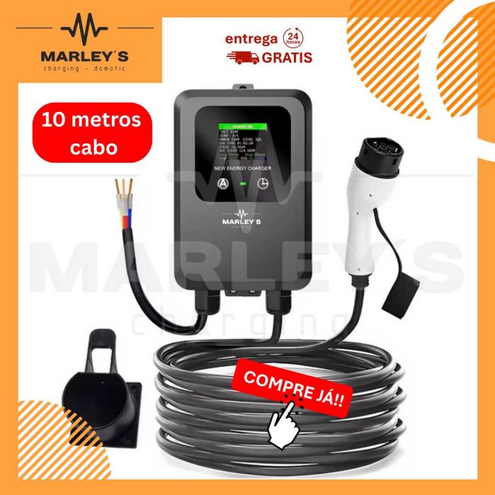 Wallbox Carregador Parede - 7 kw - 32 A - c/ 10 METROS Cabo