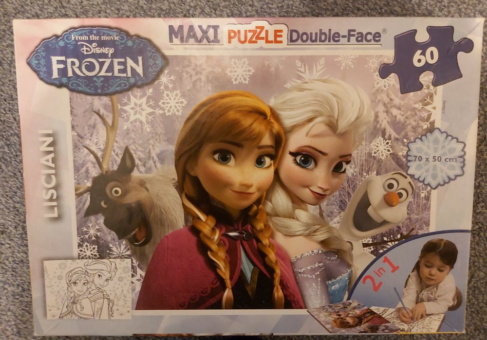 Puzzle dwustronne MAXI Kraina Lodu Frozen 60 elementów