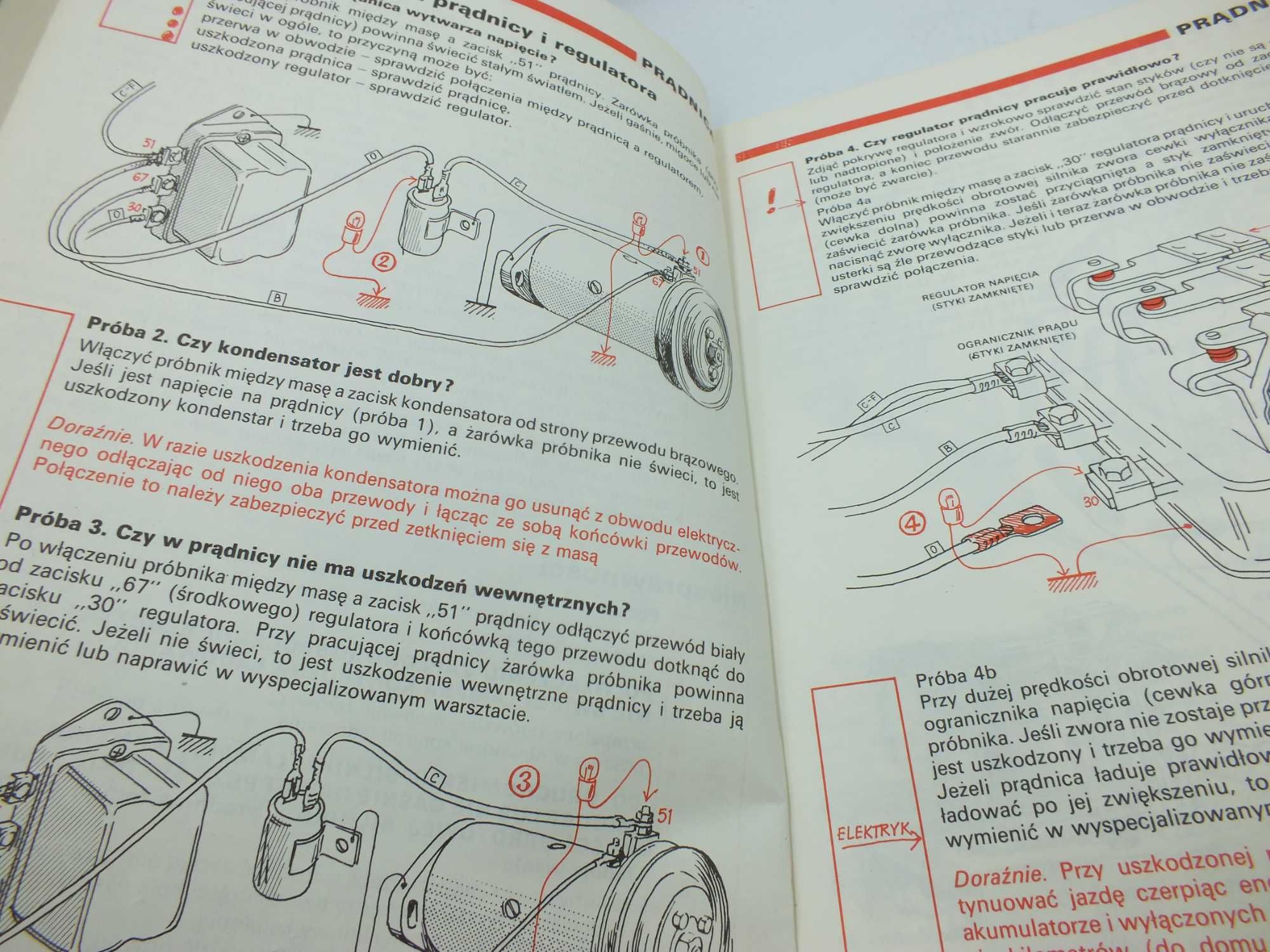 Elektrotechnika w maluchu fiat 126 p Dąbrowski 1991 r kb08