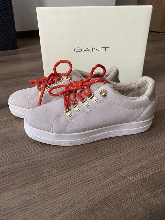 Зимові теплі стильні кросівки напівчоботи черевики з хутром Gant