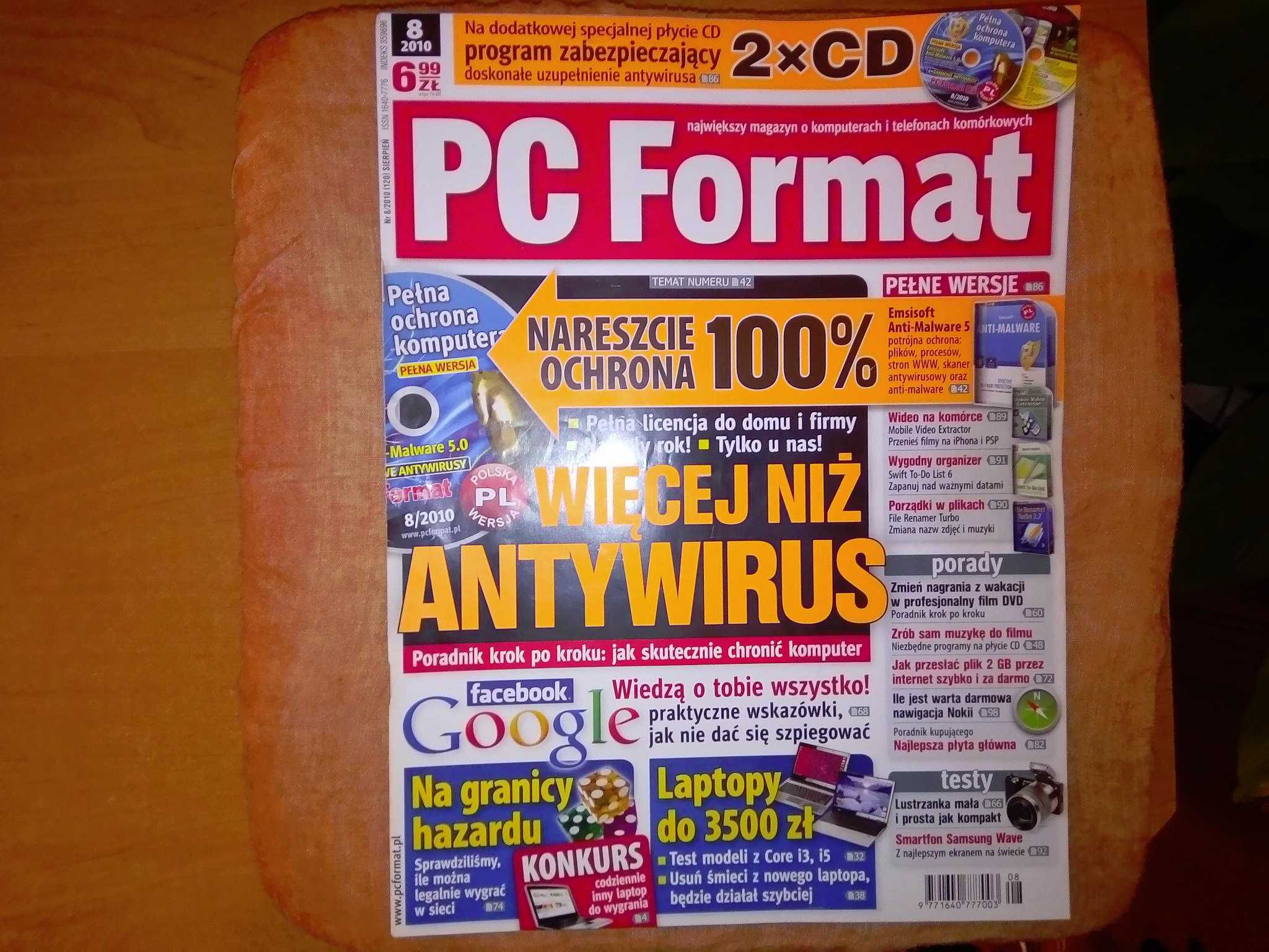 PC Format 8 2010 sierpień (120) Gazeta + płyta CD Czasopismo