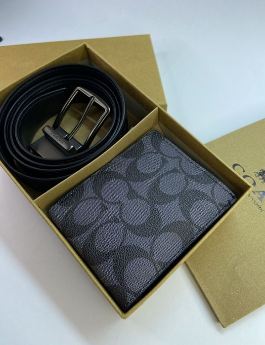 Набір Coach Ремінь/Гаманець Подарунковий набір