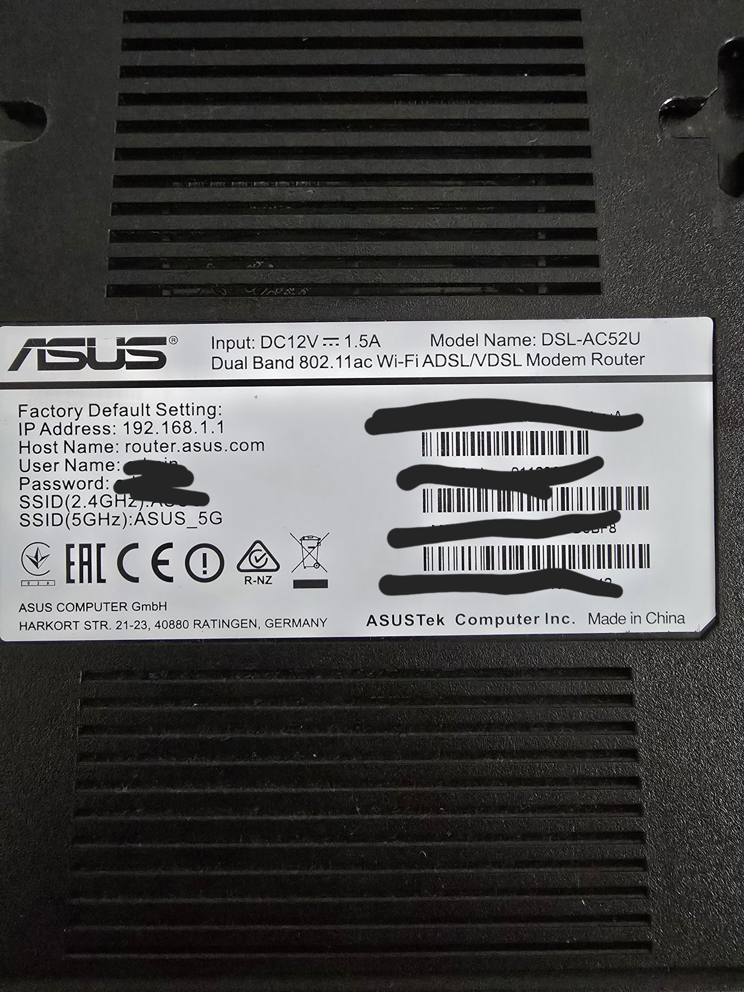 Router Asus DSL-AC52U