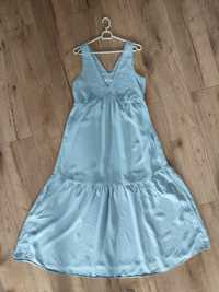 Sukienka Reserved XS maxi niebieska jasnoniebieską