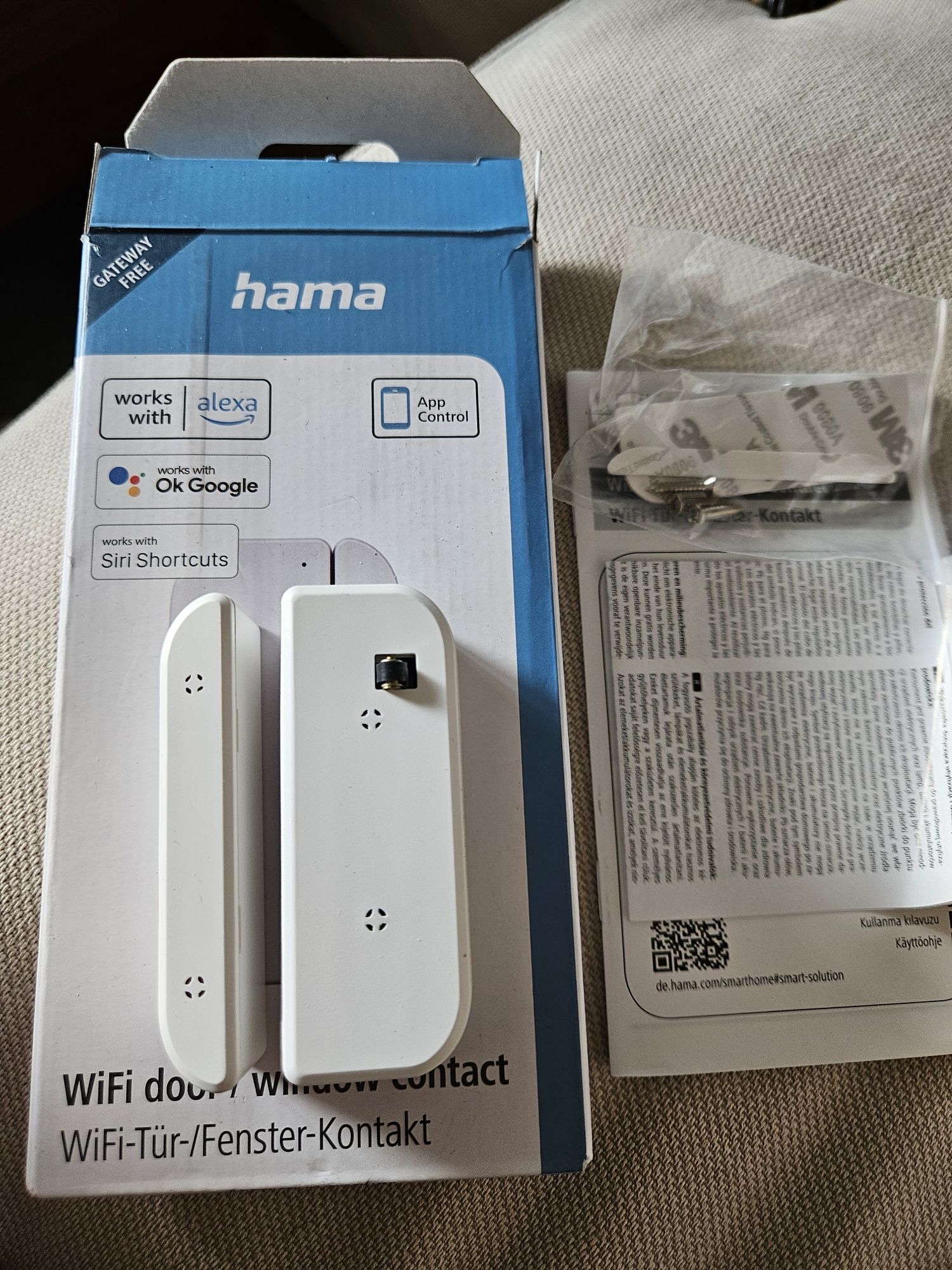 Czujnik Hama otwarcia okna drzwi WiFi aplikacja