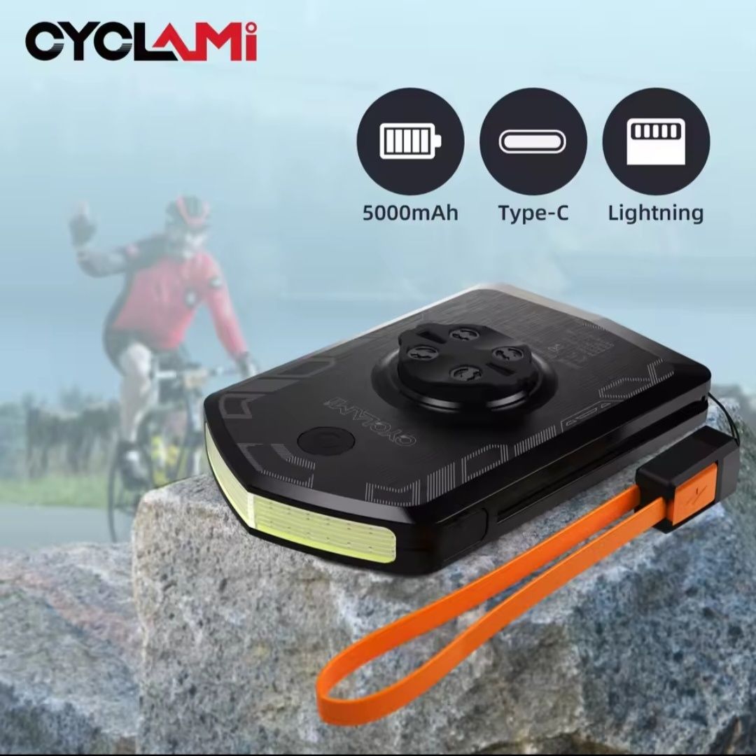 Światło rowerowe powerbank 5000mah