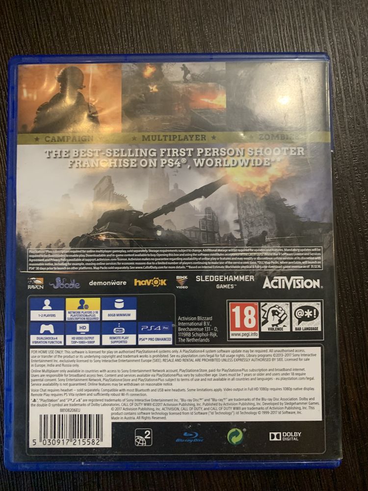 Игра пс4 Call of Duty.