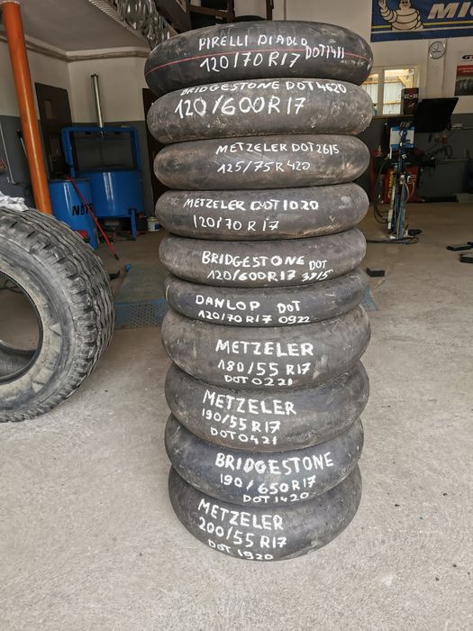 Opony 120/70R17 Metzeler Bridgestone Dunlop