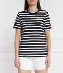 T-shirt w paski z logo Tommy Hilfiger M
